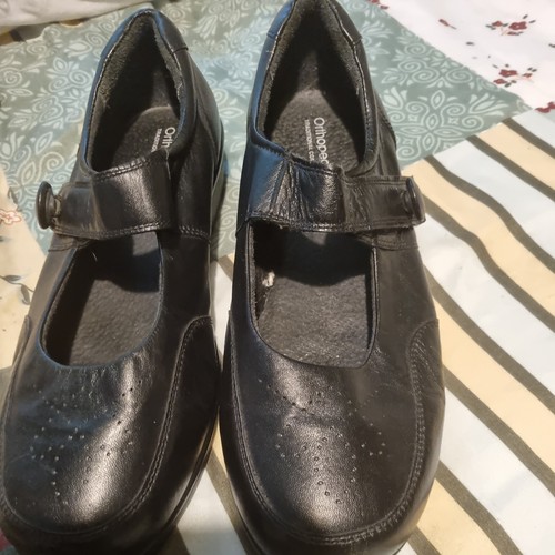 Ladies black orthopaedic court - black,
