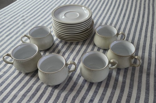 Denby white linen cup - white, &