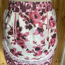 Vintage 40/50's Half Apron Pink Floral Design - Front Pocket - New/Unused