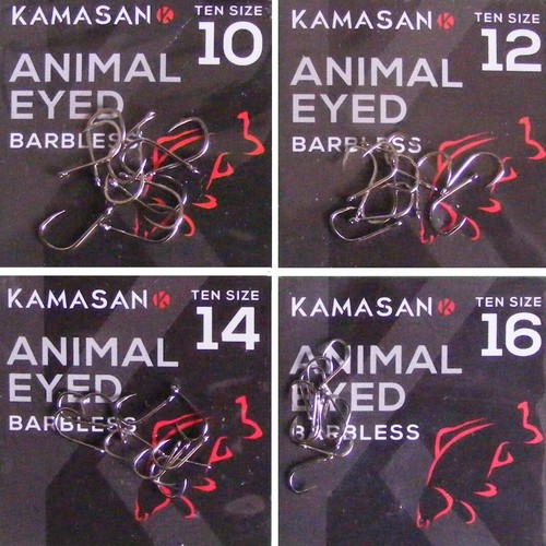 Kamasan animal eyed barbless - eyed,