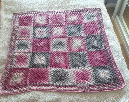 Crochet blanket granny square - blanket,