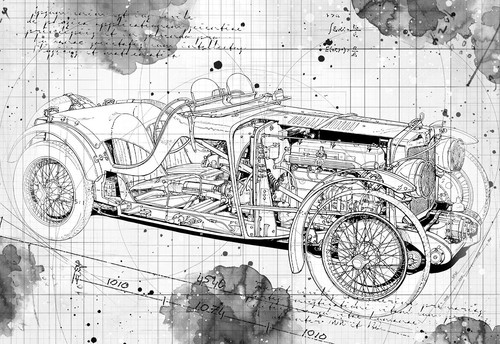 Line tech drawing k3 - line,