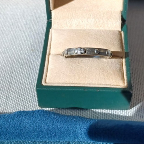 Vintage prayer ring - prayer, cross