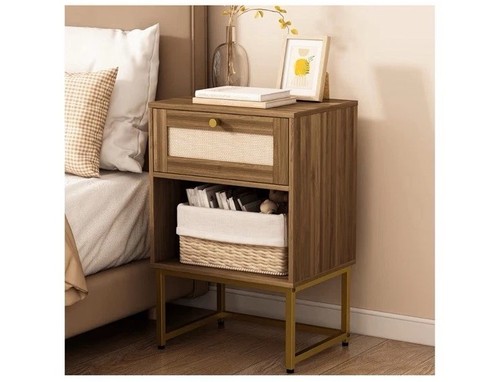 Rattan bedside table farmhouse - rattan,
