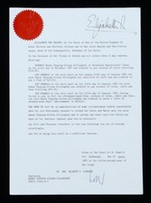 Queen Elizabeth II Signed 1983