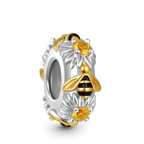 Dancing bee spacer charm - spacer, for