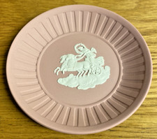 ** BEAUTIFUL VINTAGE WEDGWOOD PINK JASPERWARE TRINKET TRAY **