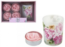 5 Piece Votive Rose Tea Light