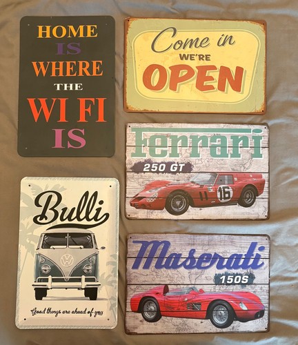 Metal signs and vintage golf - and,