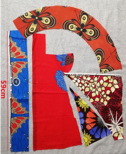 African wax fabric off cuts - wax fabric,