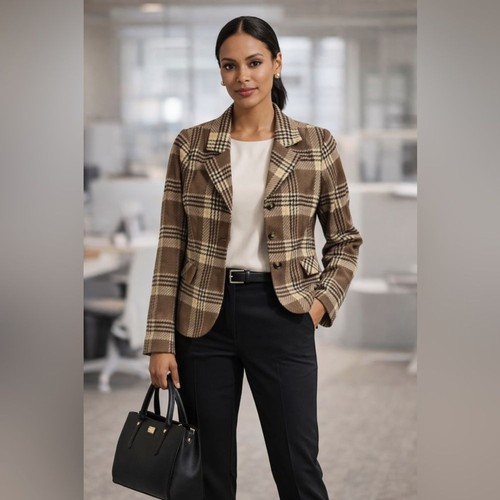 Pendleton brown plaid wool