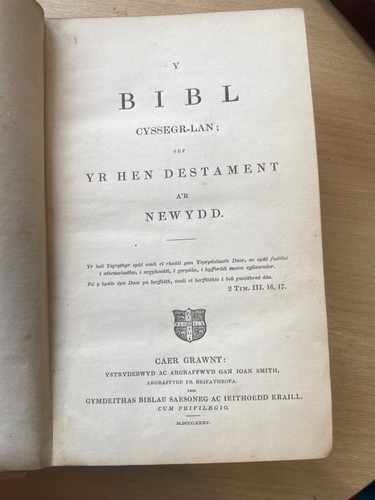 1835 welsh bible bibl - 1835,