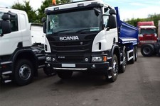 Truck Low Bar + LEDs A For Scania Construction 2012+ Front Spoiler Under Bumper
