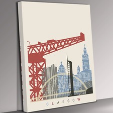 Glasgow Skyline Canvas Wall