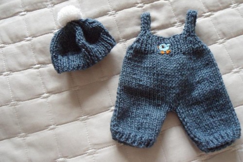 Hand knitted teddy bear - knitted,