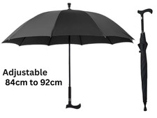 Umbrella Walking Stick 2 in 1 Height Adjustable Cane Heavy Duty Window Design