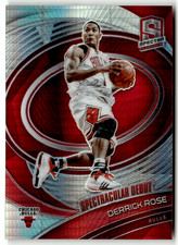 2020-21 NBA Spectra No. 169 Derrick Rose Spectacular Debut Red Hyper Prizm