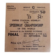 Original 1962 Speedway World