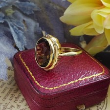 Vintage 9ct gold Smoky Quartz