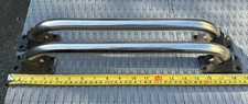 Pair Of Stainless Steel Marine Grab Handles - 19” With Mounting Bases