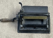 Antique American Machine Cast Iron Fluter Pleater Crimper Brass Rollers Pat 1879