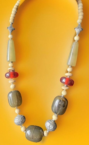 Statement chunky bead necklace - chunky,