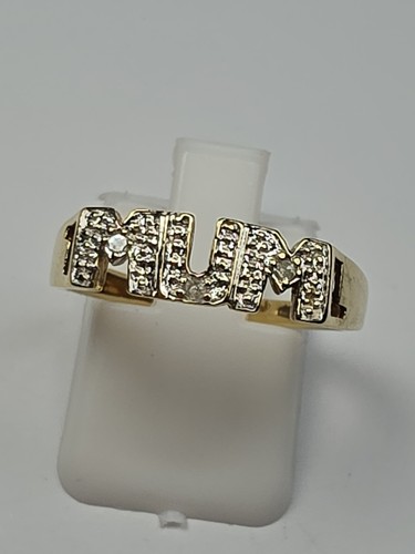 9ct yellow gold diamond set - gold,