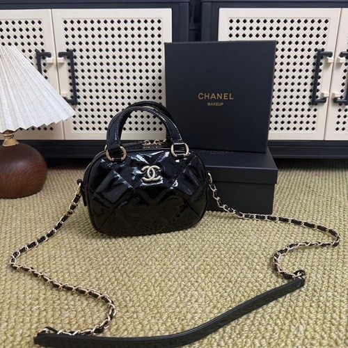 Chanel makeup black quilted - makeup,