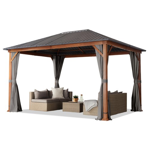 3x4 garden gazebo oak - m,