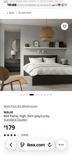 Ikea malm double bed frame - malm,