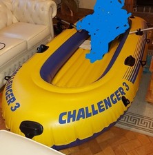 Challenger 3 Person Boat – three man inflatable dinghy with oars and pump