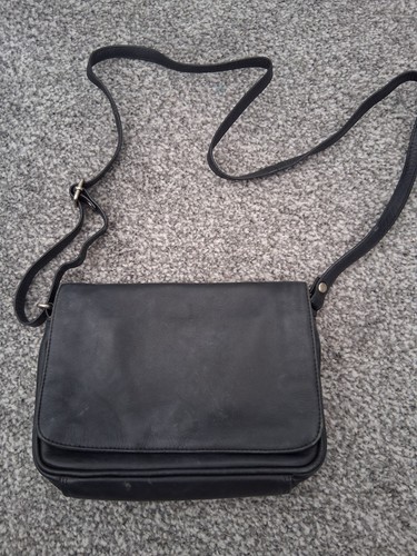 Yoshi navy leather crossbody - leather,