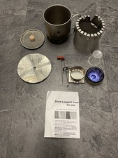 Flatcat Gear Snow Leopard Lightweight Backpacking Stove. Alcohol And Solid Fuel.