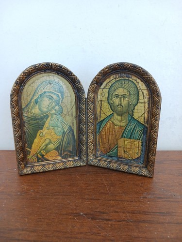 Vintage golding religious icon - vintage,