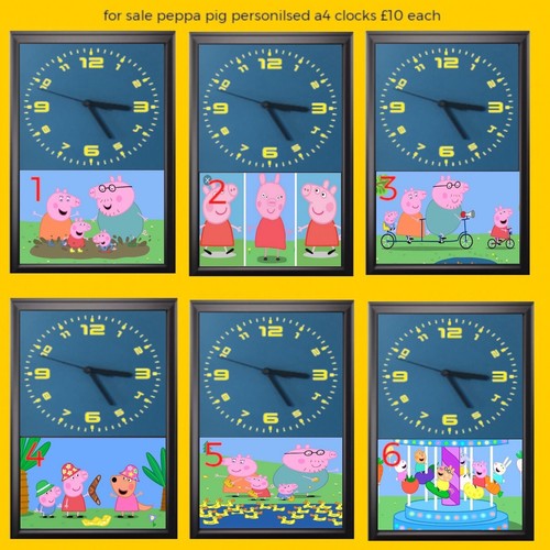 Peppa pig clocks - a4,