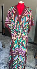 BNWT  MISSONI Long Multicolored Kimono Cover Up Dress    SZ SMALL