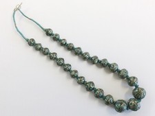 Antique Persian Turquoise Mosaic Inlaid Beads Necklace Circa 1920