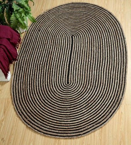 Rug jute oval - oval, carpet