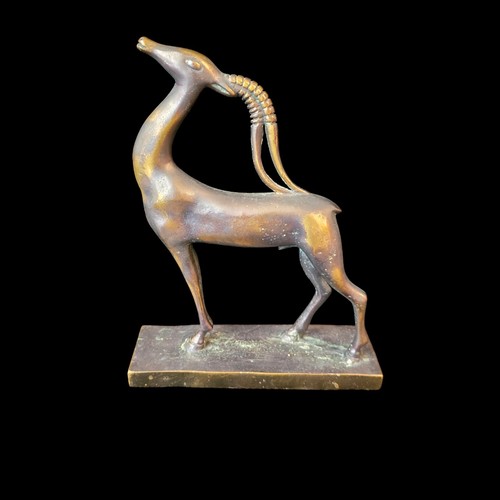 Antique bronze art - antique, deer