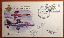 GB FDC 1968 ROYAL AIR FORCE 1/- SLEAFORD CANCEL. DOUGLAS BADER SIGNED!!!!