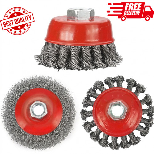 3pcs twisted wire wheel brush - 3pcs,