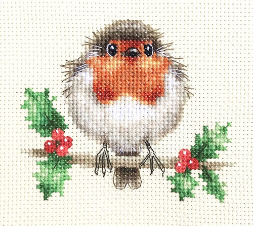 Robin christmas holly - robin, holly'