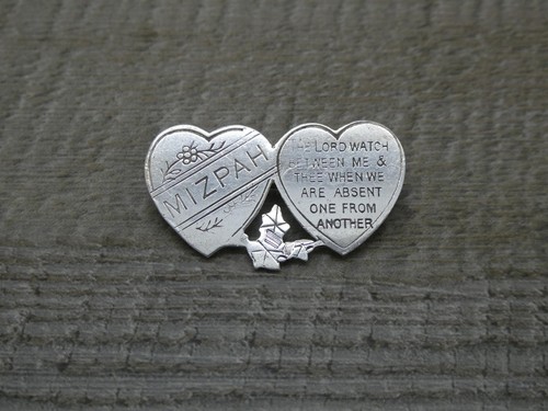 Antique sterling silver mizpah - antique,