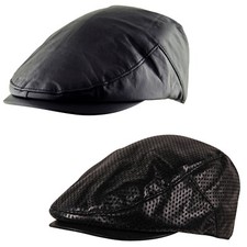 Faux Leather Cabbie Ivy Gatsby Country Club Golf Newsboy Baker Boy Flat Cap Hat