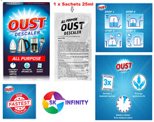 OUST DESCALER Sachets All Purpose Kettles Steam Iron Limescale Remover & Cleaner