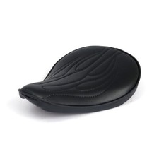 Small Black Flame Vinyl Covered SOLO SEAT for Bobber/Chopper Motorcycles P266903