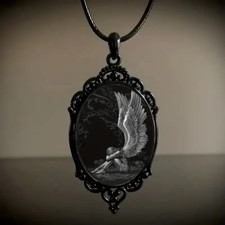 Gothic Angel Pendant Skeleton