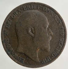 1910 Edward VII Farthing Coin