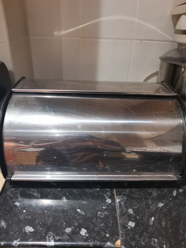 Vintage stainless steel bread - stainless,