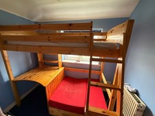 Bunk Bed Frame with Desk &